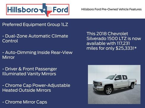 Used 2018 Chevrolet Silverado 1500 LTZ w/ Texas Edition AWD/4WD image 9