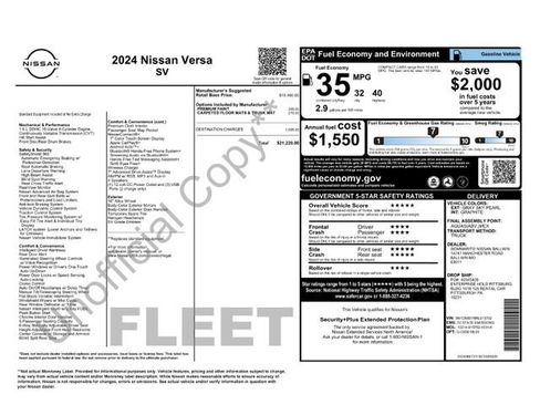 Used 2024 Nissan Versa SV FWD image 37