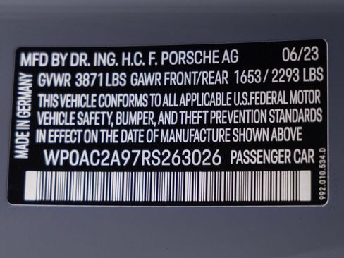 Certified 2024 Porsche 911 GT3 RWD image 36