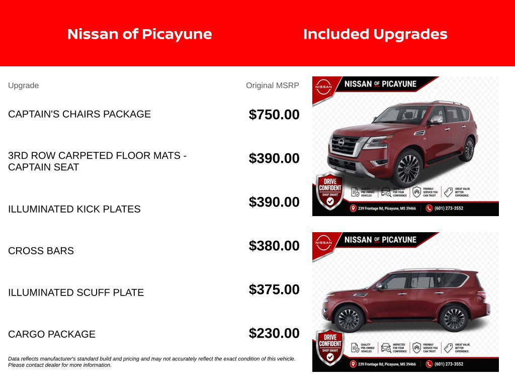 Certified 2023 Nissan Armada Platinum w/ Captain's Chairs Package RWD image 7