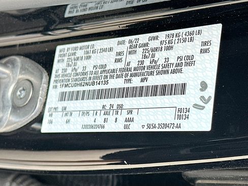 Certified 2022 Ford Escape SEL image 30