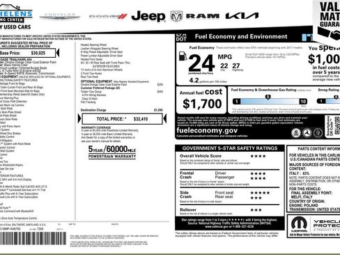 Used 2021 Jeep Renegade Trailhawk w/ Trailer Tow Group AWD/4WD image 8