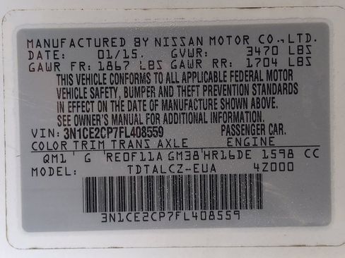 Used 2015 Nissan Versa Note S Plus FWD image 33