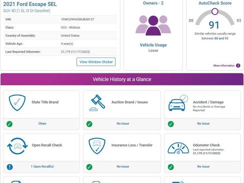 Used 2021 Ford Escape SEL w/ Technology Package image 3