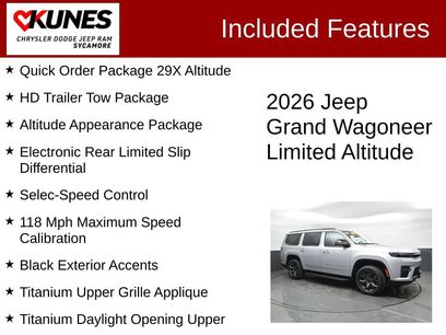 New 2026 Jeep Grand Wagoneer Limited w/ HD Trailer Tow Package