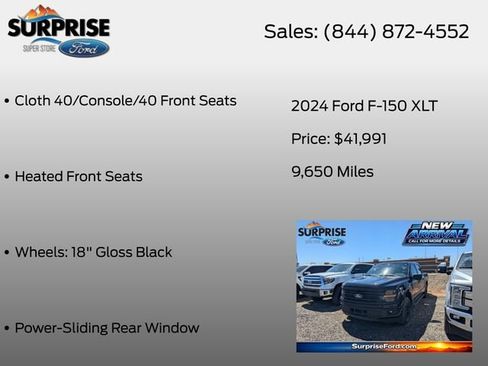 Used 2024 Ford F150 XLT w/ Equipment Group 302A MID RWD image 21