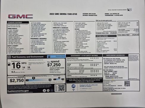 Certified 2022 GMC Sierra 1500 AT4X image 38