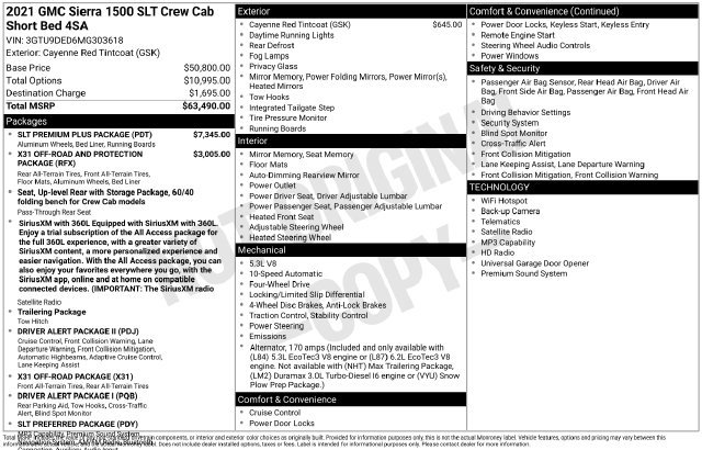 Used 2021 GMC Sierra 1500 SLT w/ SLT Premium Plus Package AWD/4WD image 22