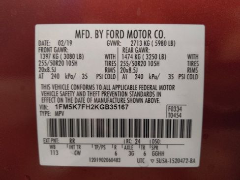 Used 2019 Ford Explorer Limited w/ Ford Safe & Smart Package FWD image 33