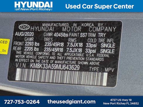 Certified 2021 Hyundai Kona Limited w/ Cargo Package image 38