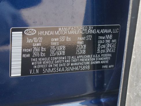 Used 2022 Hyundai Santa Fe SEL w/ Convenience + Premium Package FWD image 27