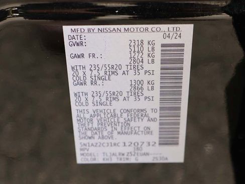 Used 2024 Nissan Murano SL FWD image 57