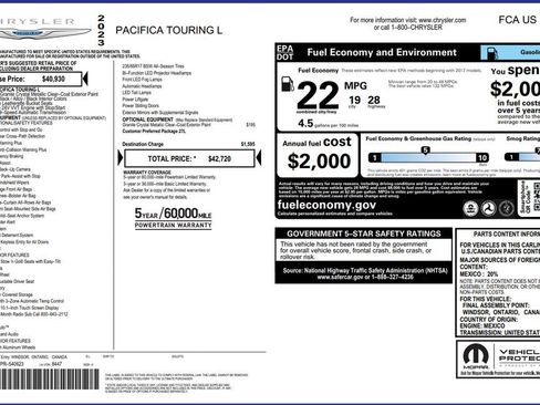 Used 2023 Chrysler Pacifica Touring-L image 2