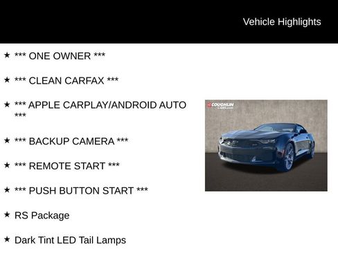 Used 2022 Chevrolet Camaro LT w/ RS Package image 2