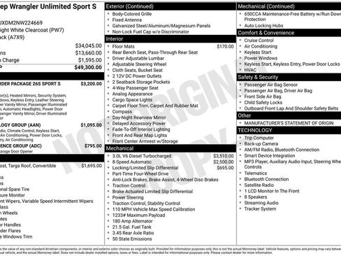 Used 2022 Jeep Wrangler Unlimited Sport AWD/4WD image 15