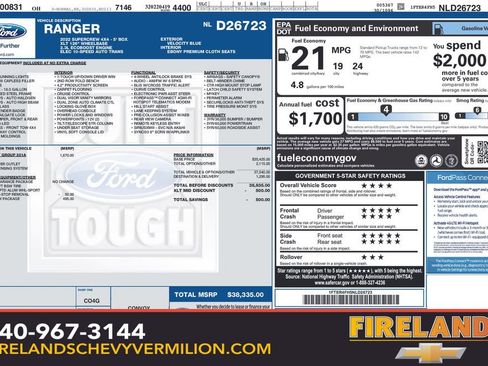 Used 2022 Ford Ranger XLT w/ Equipment Group 301A Mid image 2