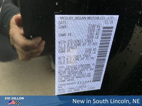 New 2026 Nissan Murano Platinum w/ Cargo Package image 12