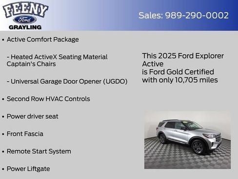 Certified 2025 Ford Explorer Active w/ Active Comfort Package AWD/4WD image 13