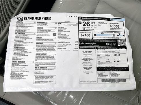 New 2026 Volvo XC60 B5 Ultra w/ Protection Package Premier AWD/4WD image 13