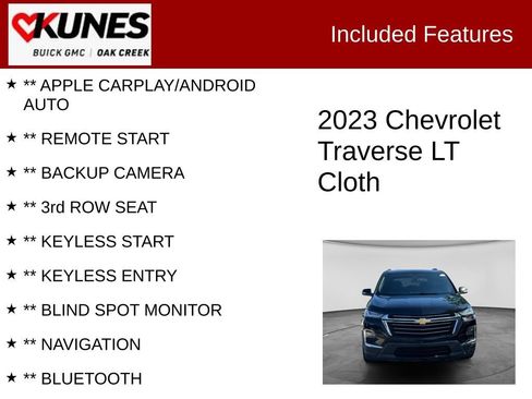 Used 2023 Chevrolet Traverse LT FWD image 2