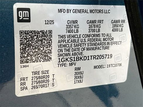 New 2026 GMC Yukon Elevation w/ LPO, Floor Liner Package image 20