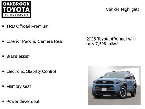 Certified 2025 Toyota 4Runner TRD Off-Road Premium AWD/4WD image 7