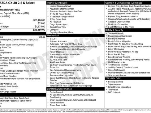 Used 2023 MAZDA CX-30 AWD 2.5 S w/ Select Package image 2