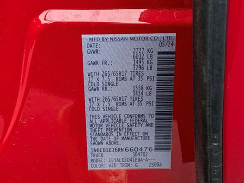 Certified 2024 Nissan Frontier SL w/ Technology Package image 36