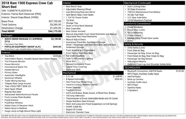 Used 2018 RAM 1500 Express AWD/4WD image 2