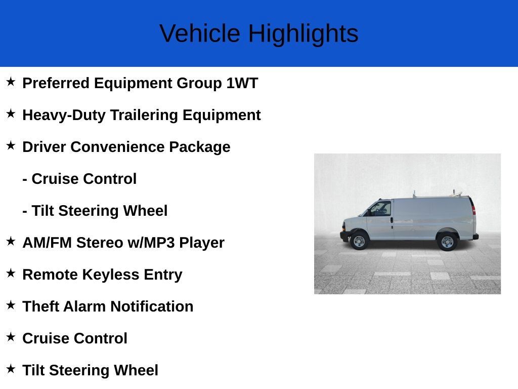 New 2025 Chevrolet Express 2500 w/ Driver Convenience Package RWD image 2