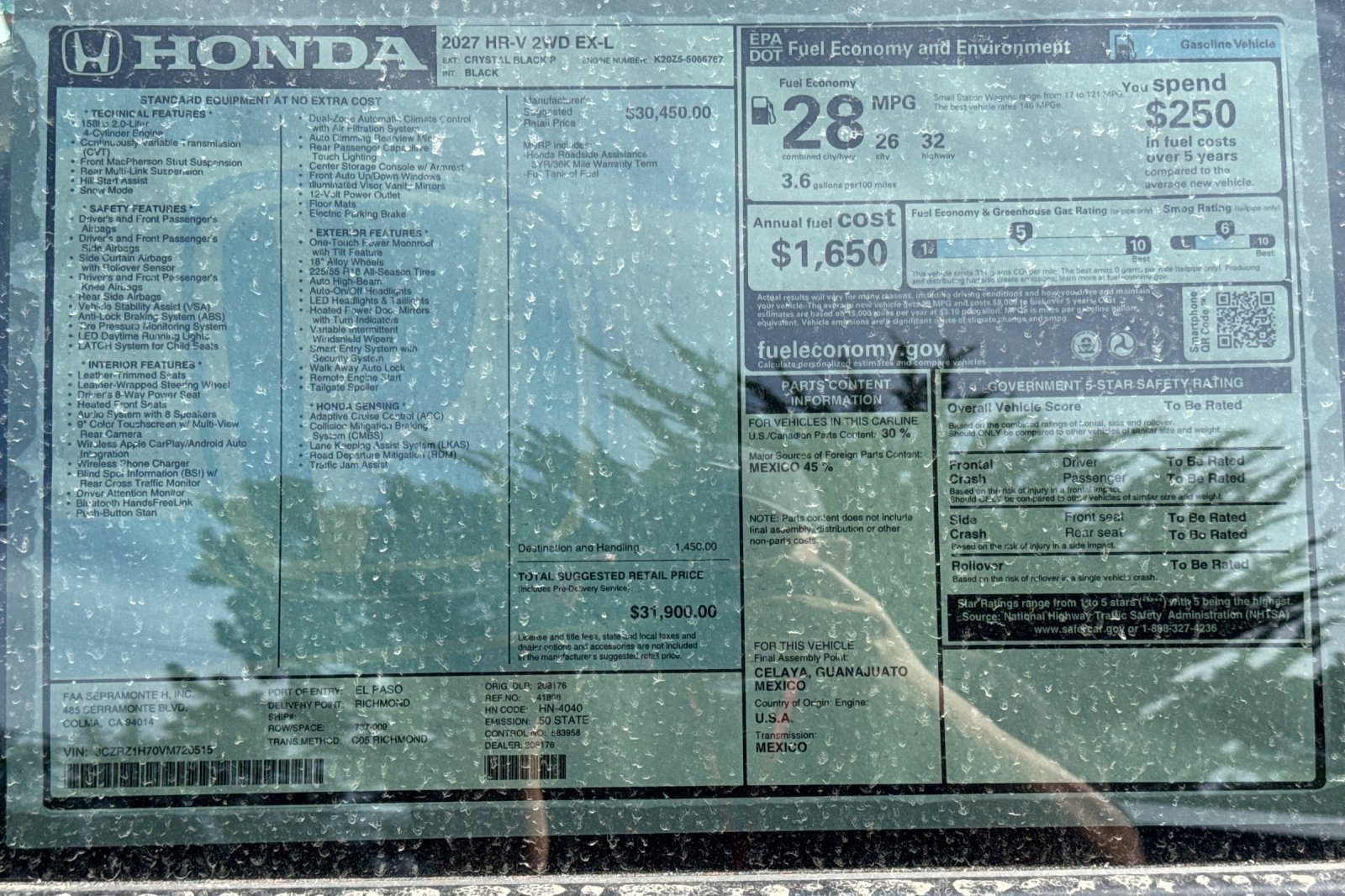New 2027 Honda HR-V EX-L image 31