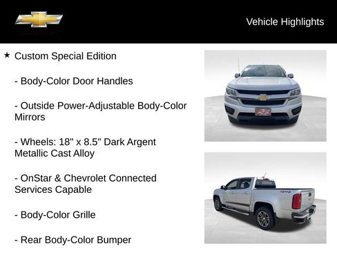 Used 2019 Chevrolet Colorado W/T w/ Custom Special Edition AWD/4WD image 19