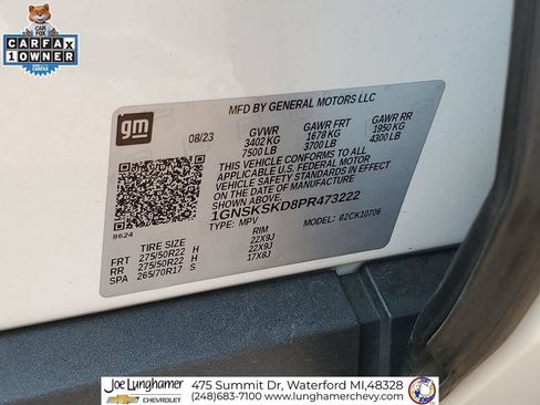 Certified 2023 Chevrolet Tahoe Premier AWD/4WD image 37