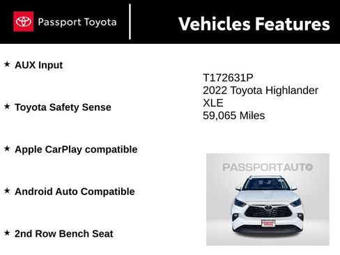 Used 2022 Toyota Highlander XLE AWD/4WD image 11