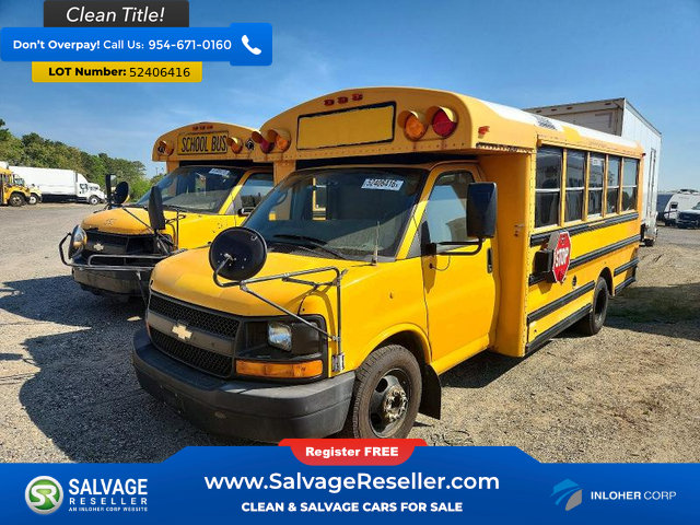 Used 2012 Chevrolet Express 3500 Extended w/ School Bus Package RWD image 3