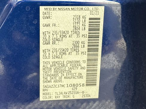 Used 2021 Nissan Murano SL w/ SL Moonroof Package FWD image 12