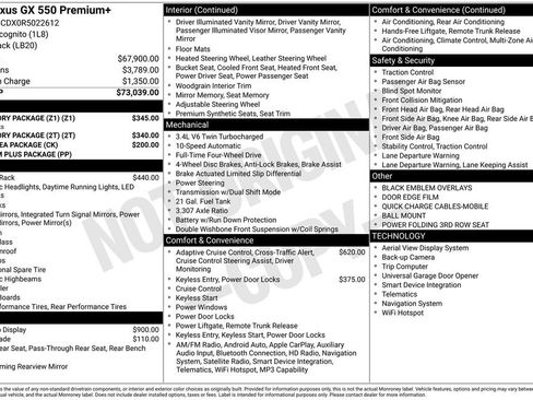 Used 2024 Lexus GX 550 w/ Accessory Package (Z1) AWD/4WD image 47