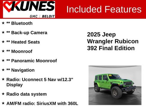 Used 2025 Jeep Wrangler Unlimited Rubicon 392 AWD/4WD image 2