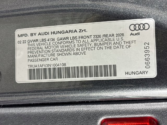 Used 2022 Audi TTS 2.0T Coupe w/ Black Optic Package AWD/4WD image 34