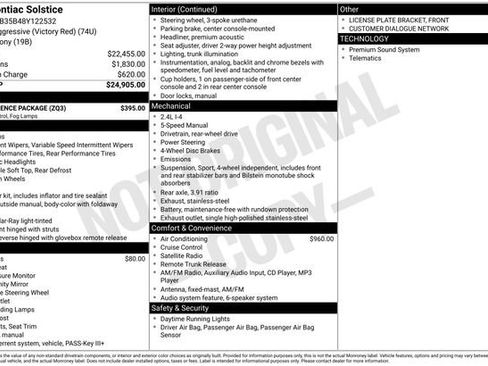 Used 2008 Pontiac Solstice Convertible w/ Convenience Package RWD image 33