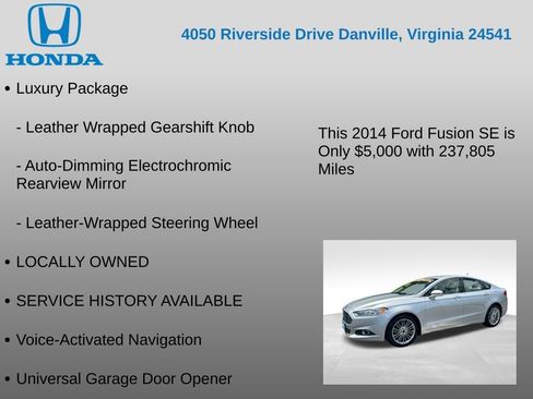 Used 2014 Ford Fusion SE w/ Equipment Group 202A FWD image 12