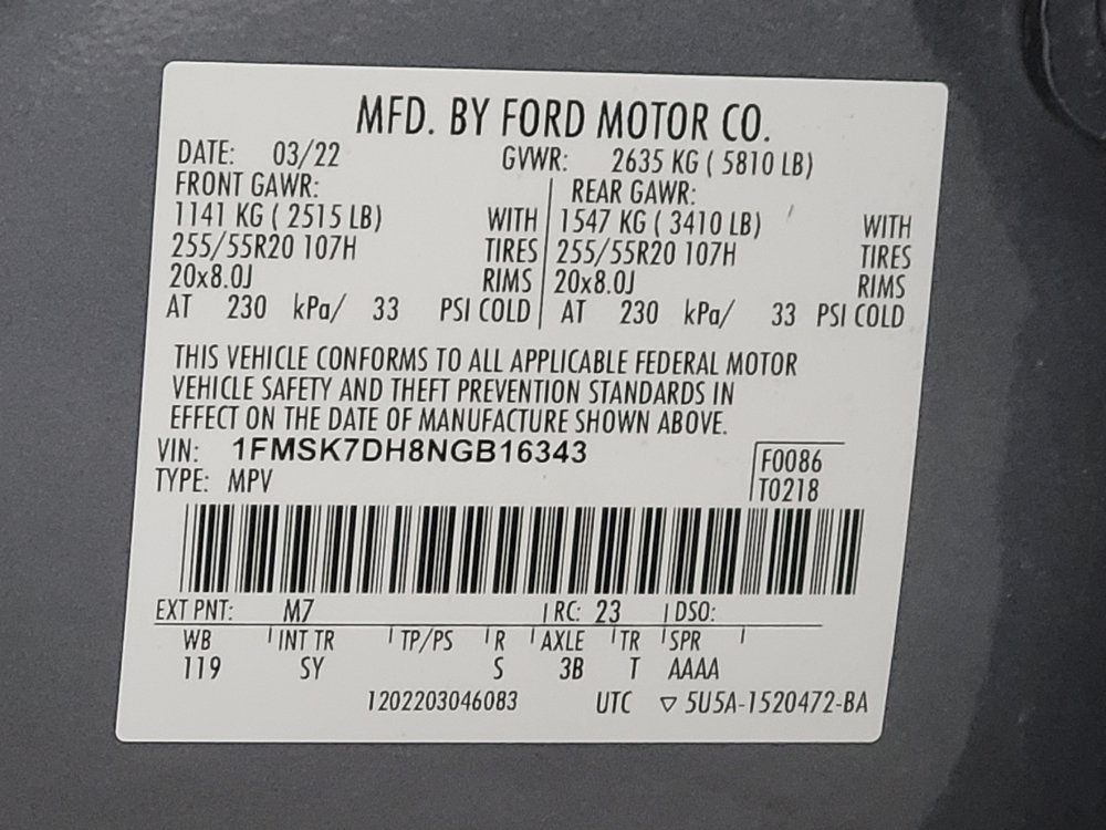 Used 2022 Ford Explorer XLT w/ Equipment Group 202A RWD image 33