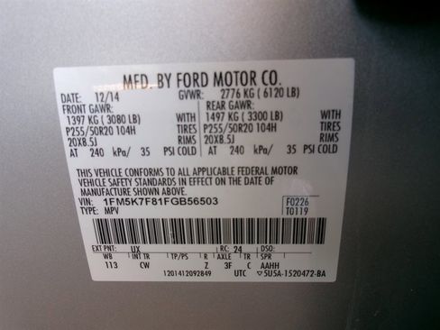 Used 2015 Ford Explorer Limited w/ Equipment Group 301A image 63