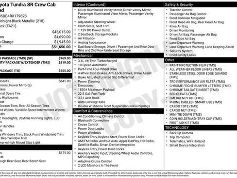 Used 2024 Toyota Tundra SR w/ Security Package (TMS) AWD/4WD image 24