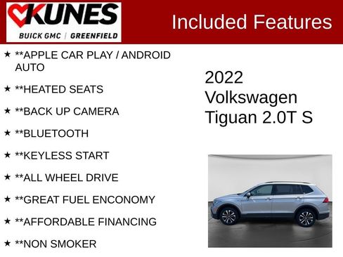 Used 2022 Volkswagen Tiguan S AWD/4WD image 2