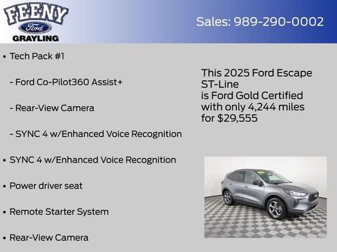 Certified 2025 Ford Escape ST-Line w/ Tech Pack #1 image 13