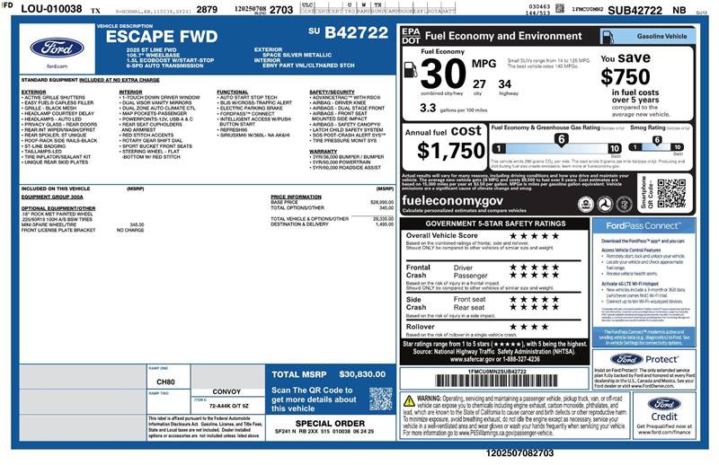 Used 2025 Ford Escape ST-Line FWD image 2