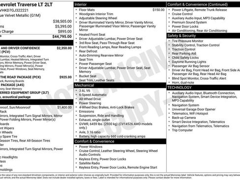 Used 2016 Chevrolet Traverse LT AWD/4WD image 31