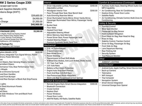 Used 2025 BMW 230i Coupe w/ Premium Package RWD image 9