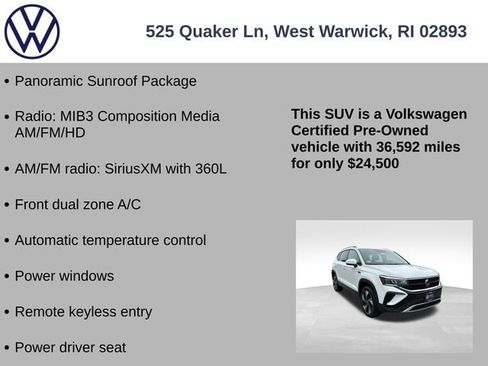 Certified 2024 Volkswagen Taos SE AWD/4WD image 7